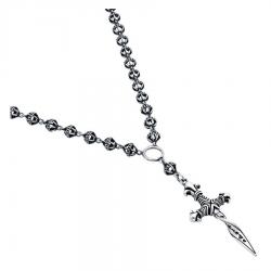 Colier argint 925 TWISTED BLADE cu sabie model Rosary [0]